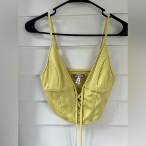 Urban Outfitters Corset Yellow Top